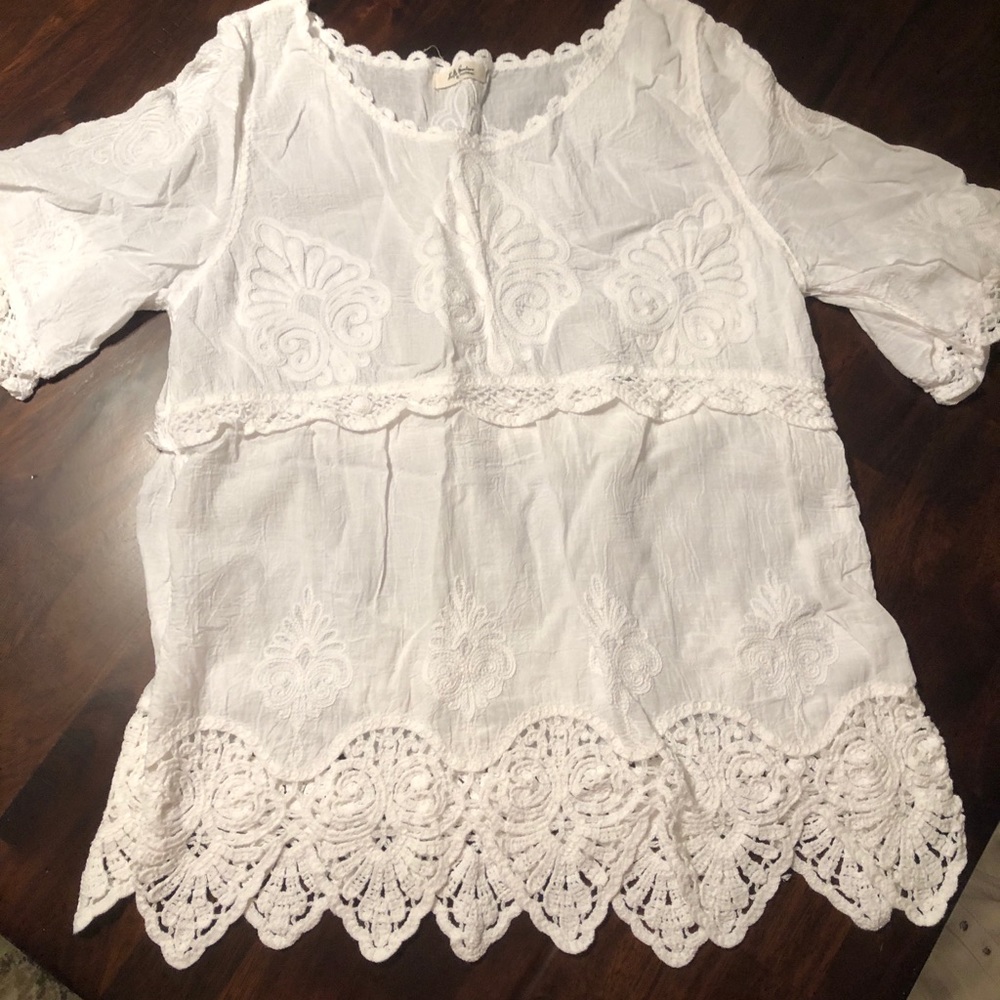 White lace blouse